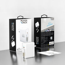Load image into Gallery viewer, 40W GaN Dual Type-C Fast Charger with Built-In Type-C Cable
